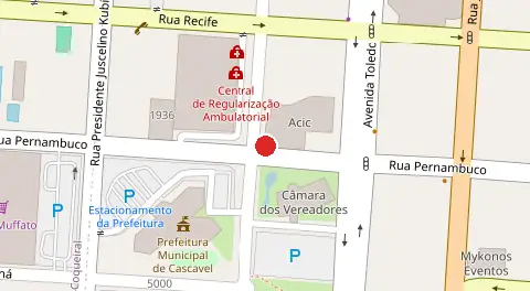 Mapa da localização