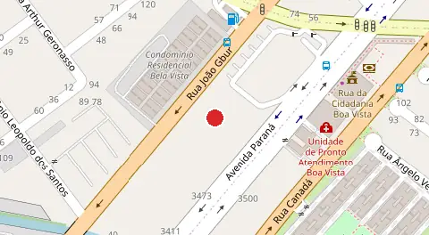 Mapa da localização