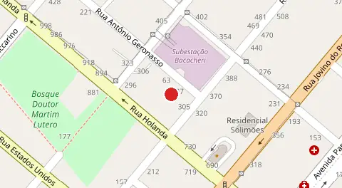 Mapa da localização