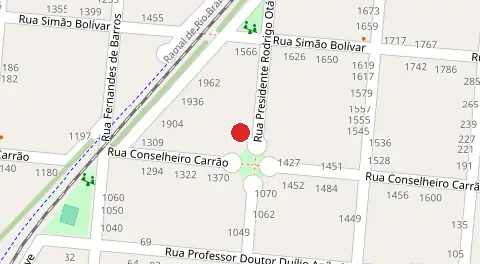 Mapa da localização
