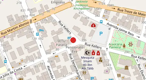 Mapa da localização