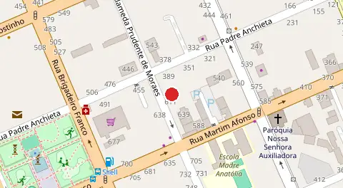 Mapa da localização