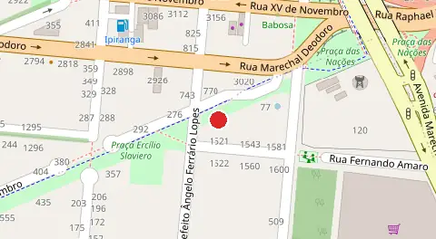 Mapa da localização