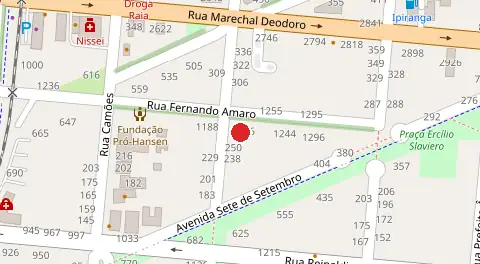 Mapa da localização