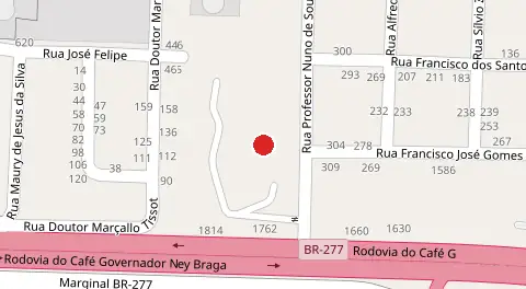 Mapa da localização