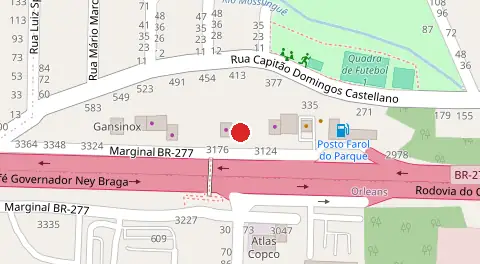Mapa da localização