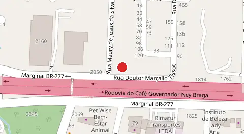 Mapa da localização