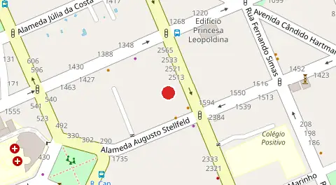 Mapa da localização