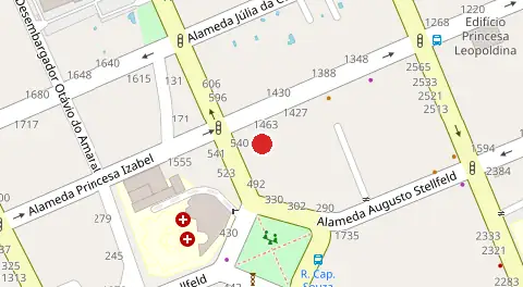 Mapa da localização