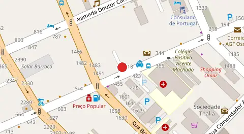 Mapa da localização