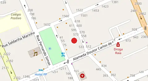 Mapa da localização