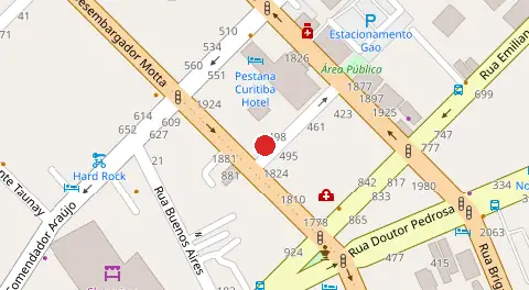 Mapa da localização