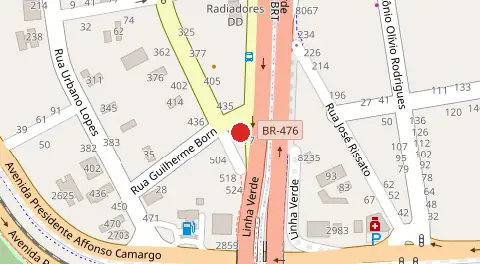 Mapa da localização