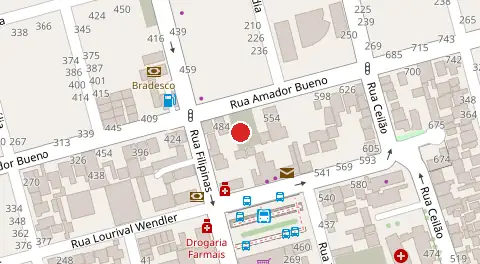 Mapa da localização