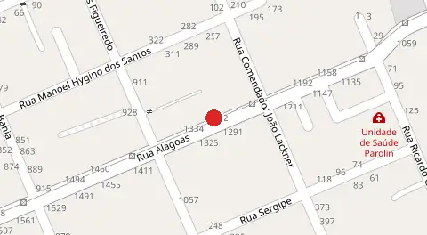 Mapa da localização