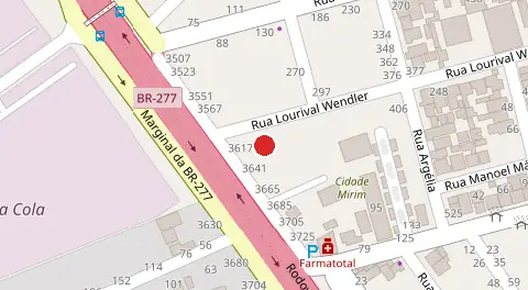 Mapa da localização