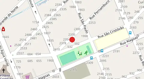 Mapa da localização