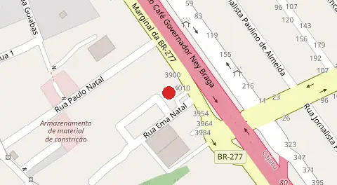 Mapa da localização