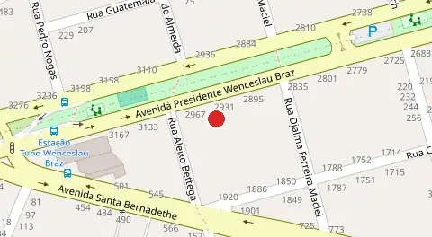 Mapa da localização