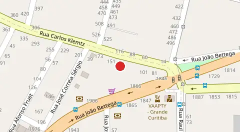 Mapa da localização