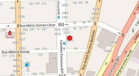 Mapa da localização