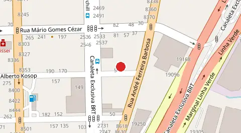 Mapa da localização