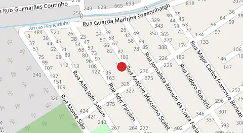 Mapa da localização