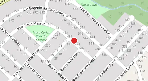 Mapa da localização