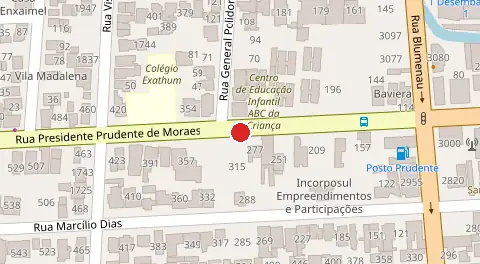 Mapa da localização