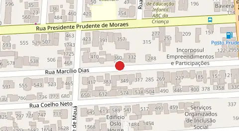 Mapa da localização