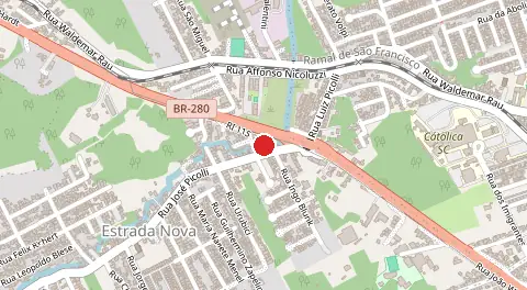 Mapa de Estrada Nova