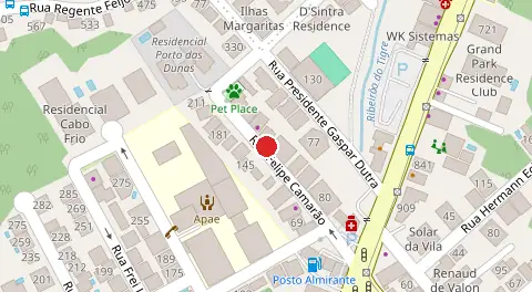 Mapa da localização