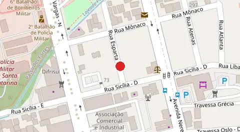 Mapa da localização