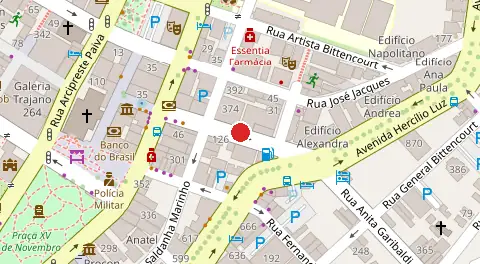 Mapa da localização