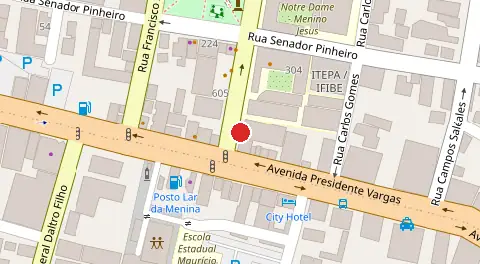 Mapa da localização