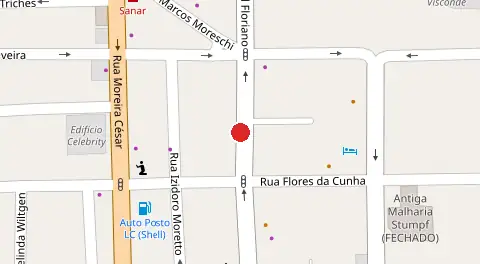 Mapa da localização