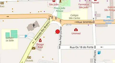 Mapa da localização