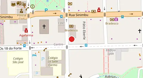 Mapa da localização