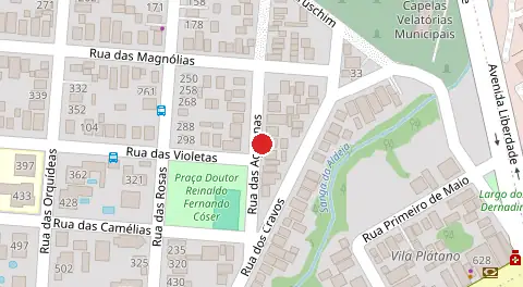 Mapa da localização