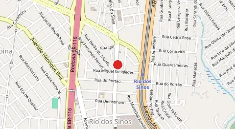 Mapa de Rio dos Sinos