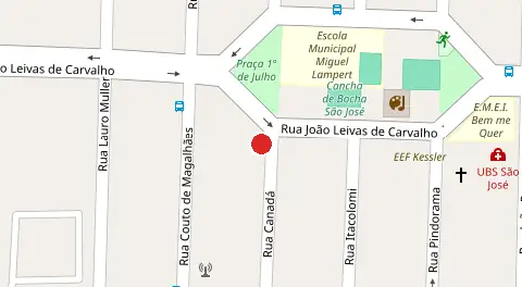 Mapa da localização