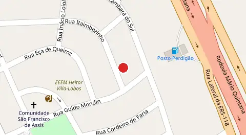 Mapa da localização