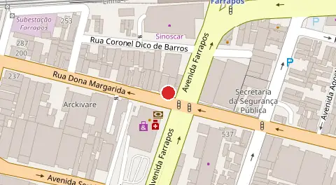 Mapa da localização