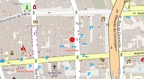 Mapa da localização