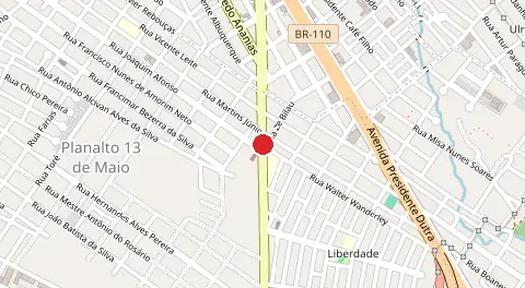 Mapa de Planaltp Treza de Maio