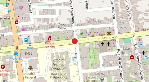 Mapa da localização