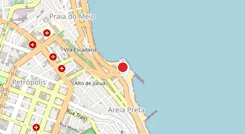Mapa de Praia do Meio
