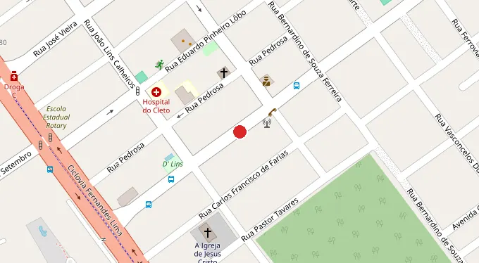 Mapa da localização