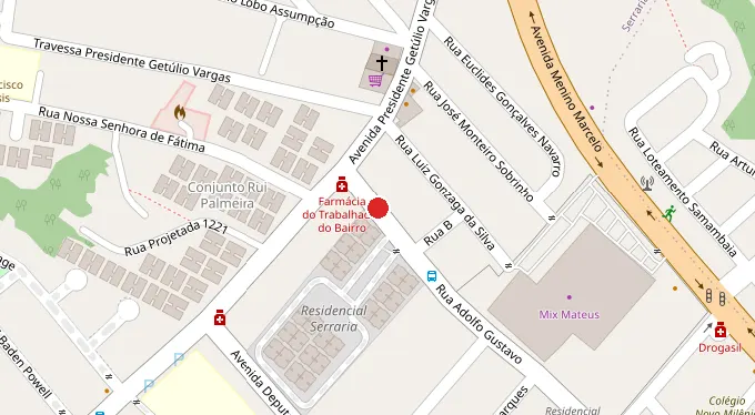 Mapa da localização
