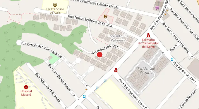Mapa da localização
